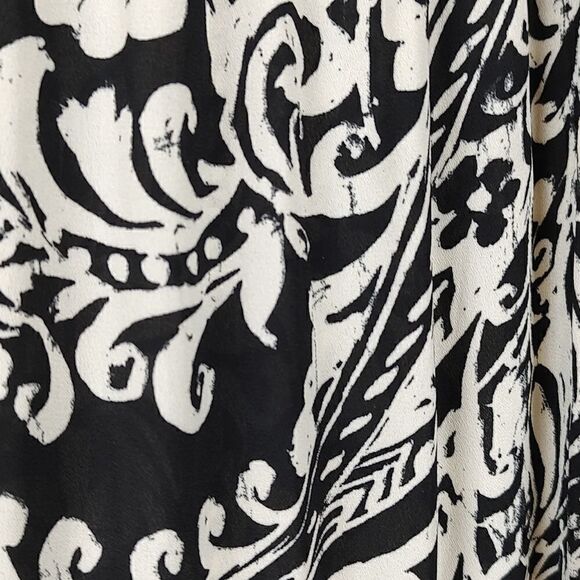 Lauren Ralph Lauren Black Label Paisley Micro Pleated Georgette Blouse Top - Picture 11 of 15